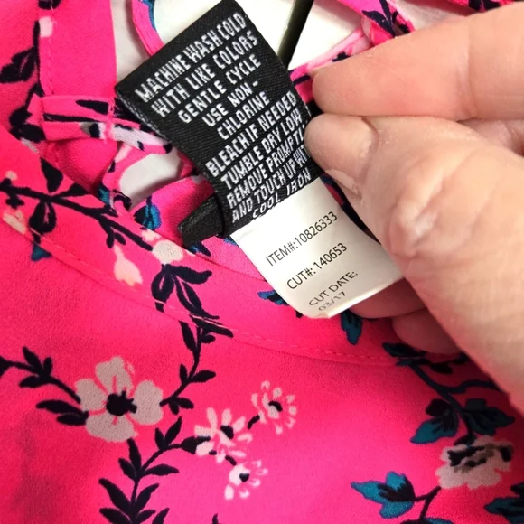 Torrid Pink Floral Spaghetti Strap Polyester Camisole Blouse. Women’s S-0 (L-10) - Picture 6 of 13